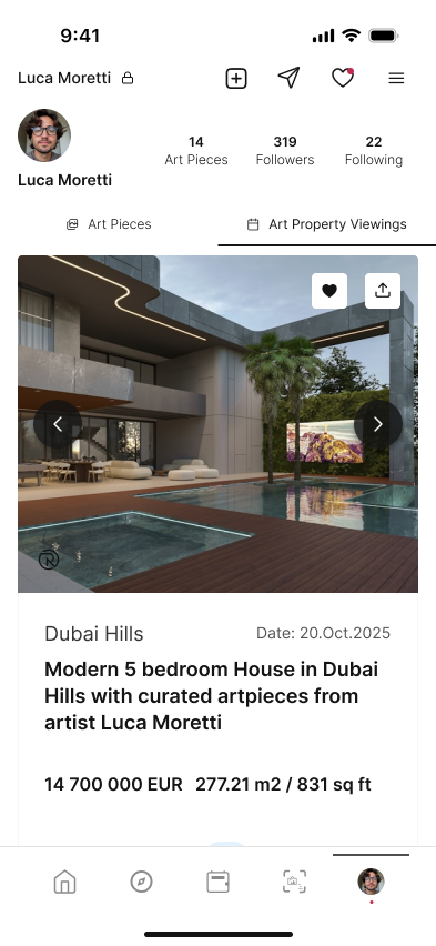 Artist Art Property Viewings